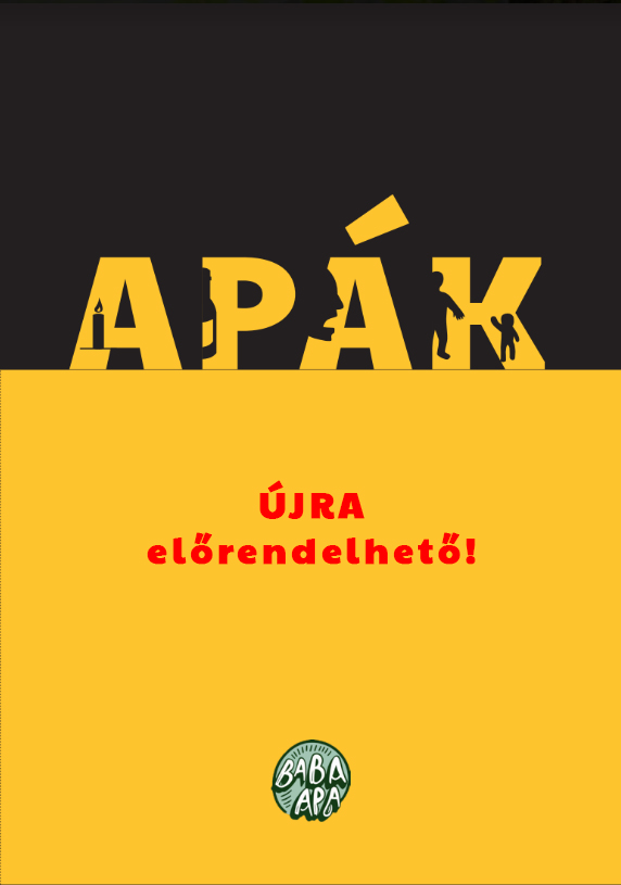 Apák könyv Apák borító Baba-Apa csoport újra előrendelhető - Tóth Adorján