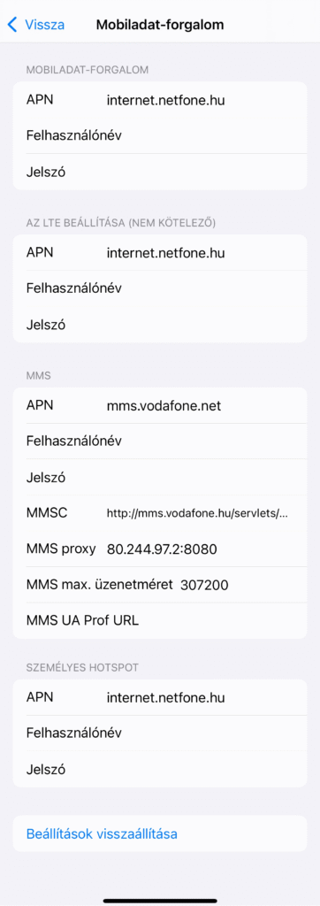 Netfone APN beállítás iOS Netfone vélemények, Netfone csomagok, Netfone APN beállítás Tóth Adorján
